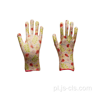 Seria ogrodowa kolorowe drukowane rękawiczki ogrodowe